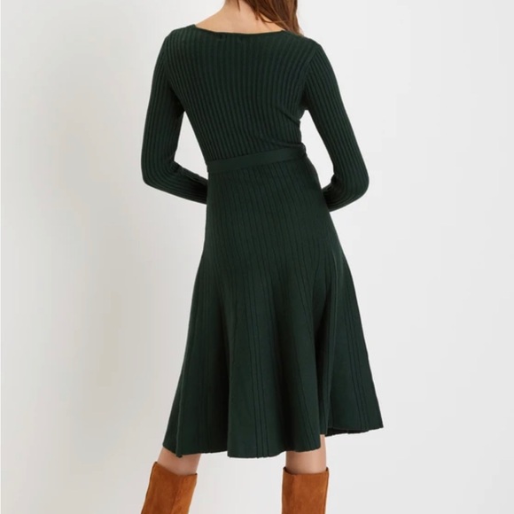 Lulus Emerald Green Skater Midi Sweater Dress - Picture 2 of 5